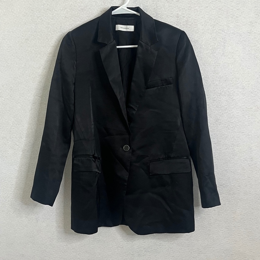 Pomandère Black Tailored Blazer – Made in Italy